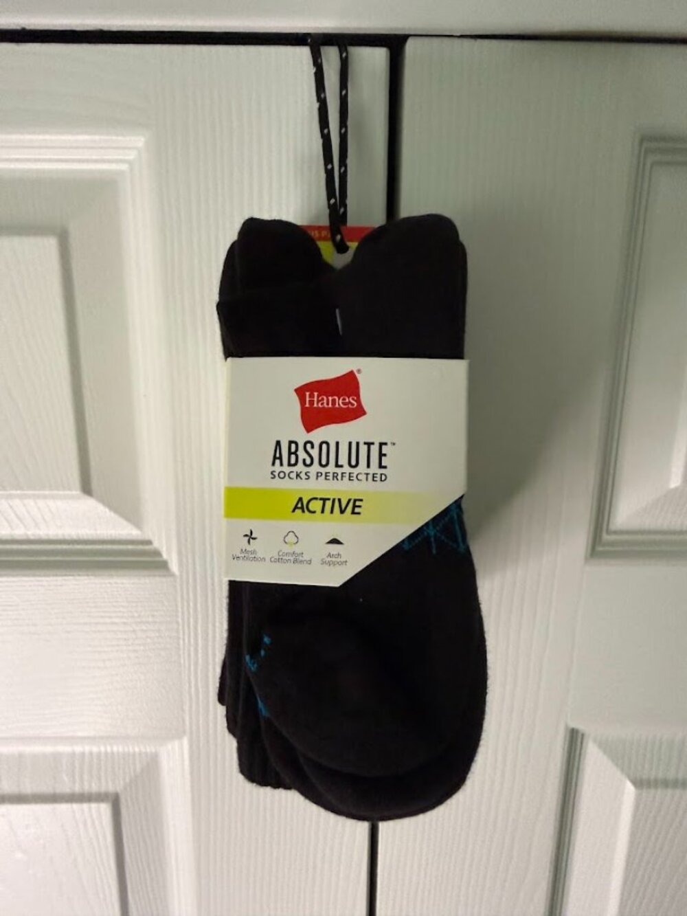 Men's Hanes Absolute Socks Perfected Active Mesh Ventilation